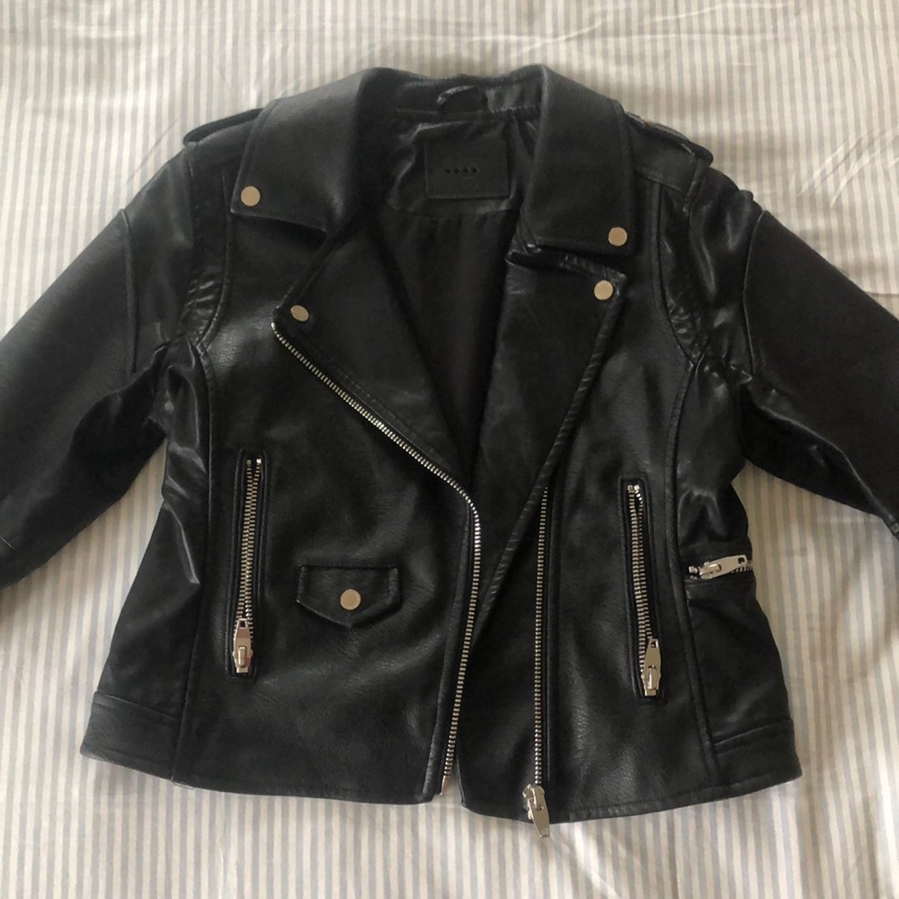 Blank NYC Black Faux Leather Moto Jacket